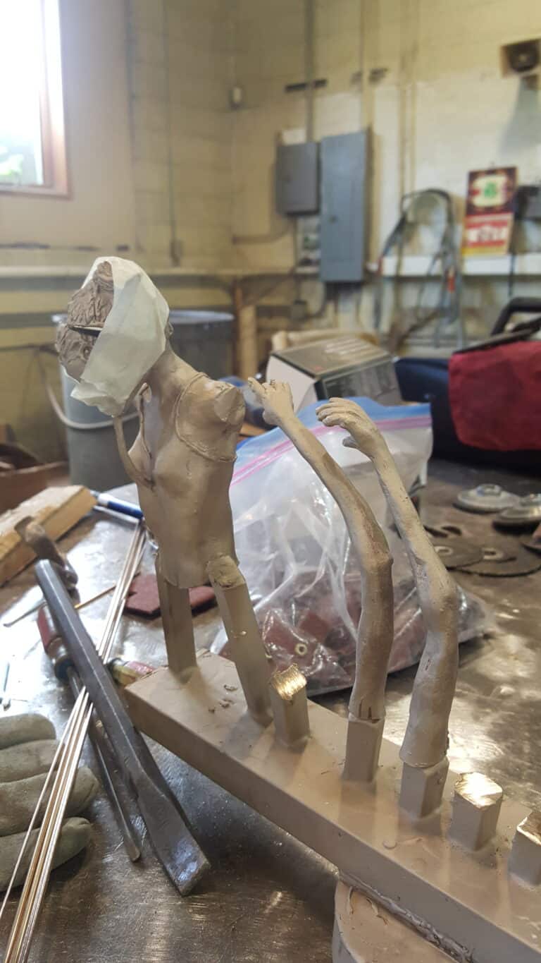 Laura Teste Contemporary Bronze Sculpture Inhale Deep