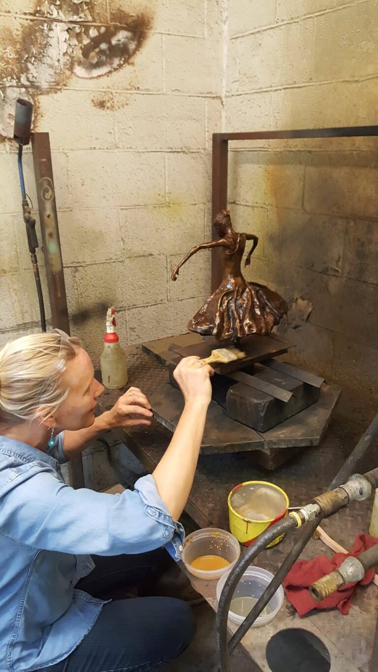 Laura Teste Contemporary Bronze Sculpture Inhale Deep