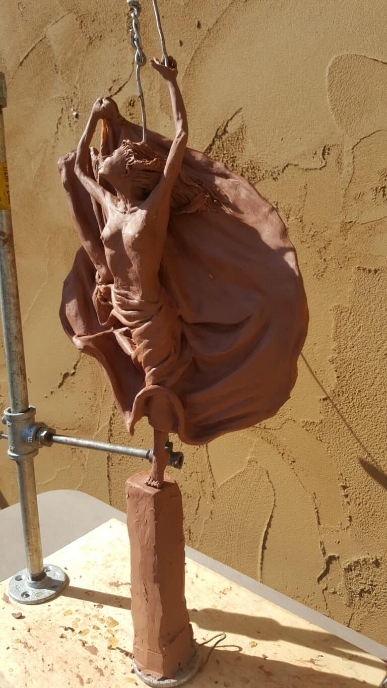 Laura Teste Bronze Contemporary Sculpture Blue SKy