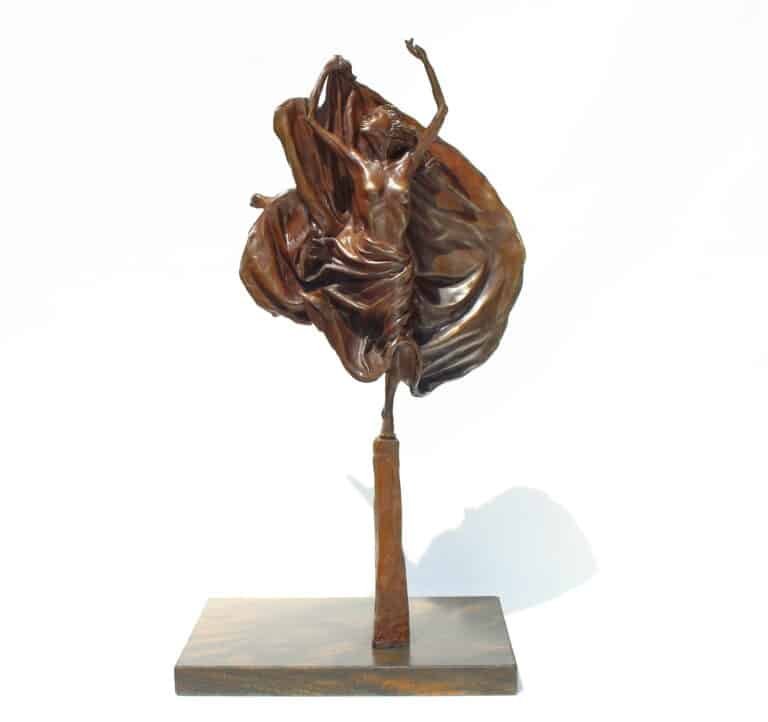 Laura Teste Bronze Contemporary Sculpture Blue SKy