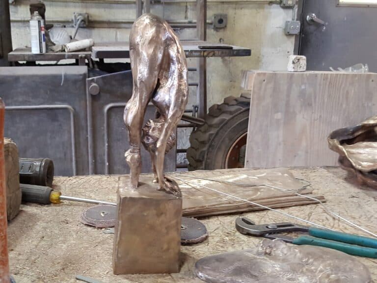 Laura Teste Bronze Contemporary Sculpture Grounded