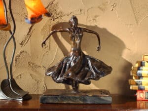 beautiful elegant bronze dancer girl woman female figurative sculpture art like MacDonald or Bradley