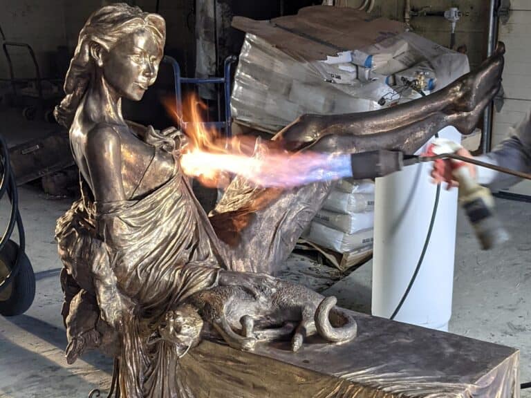 Laura Teste Bronze Contemporary Sculpture Elyse and the CAT Elyse Chat