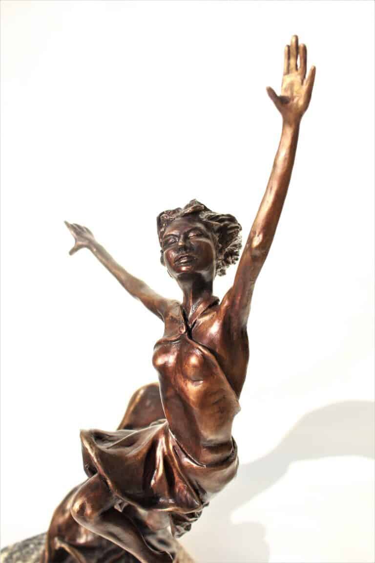 Laura Teste Bronze Contemporary Sculpture Saw Lightning