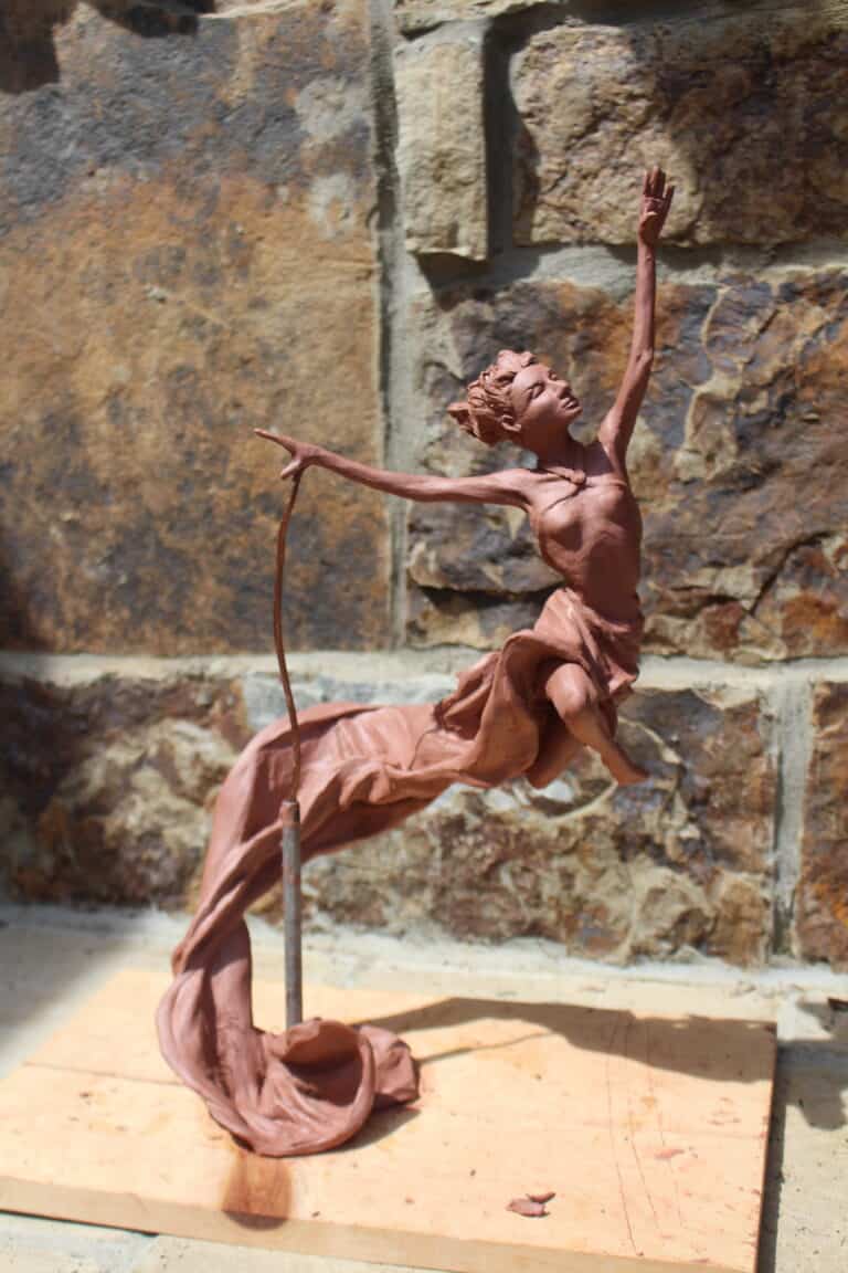 Laura Teste Bronze Contemporary Sculpture Saw Lightning