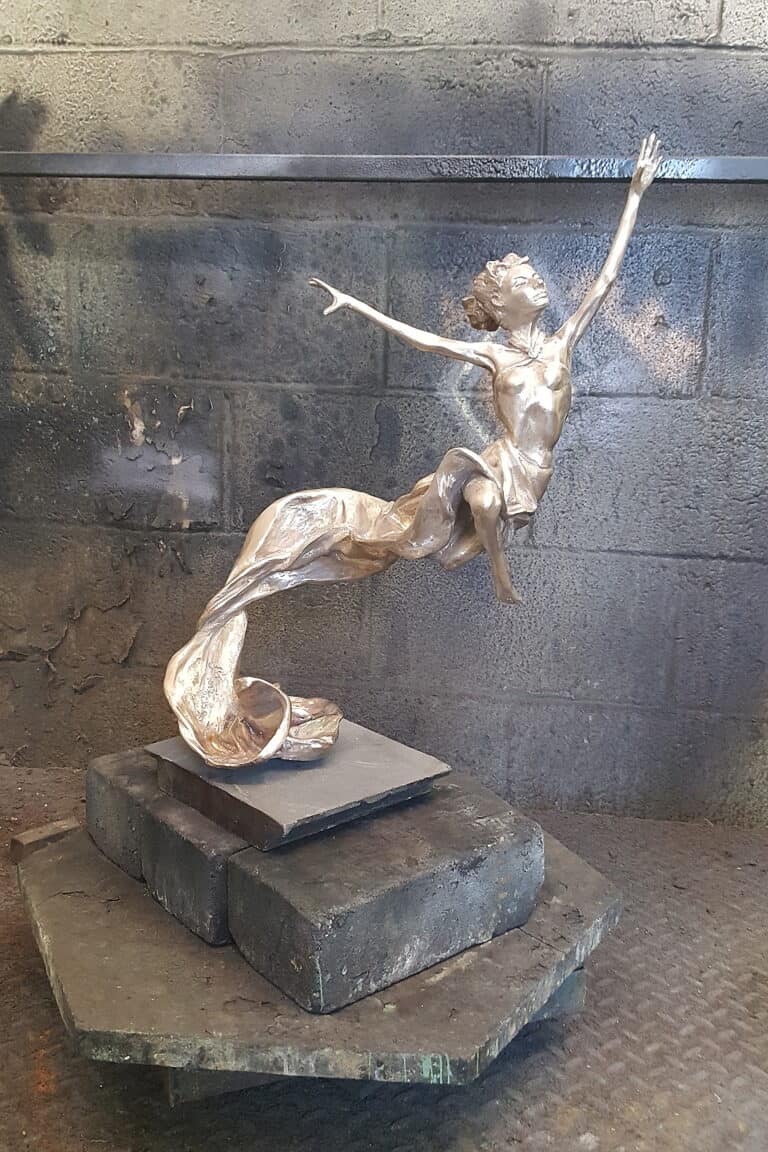 Laura Teste Bronze Contemporary Sculpture Saw Lightning