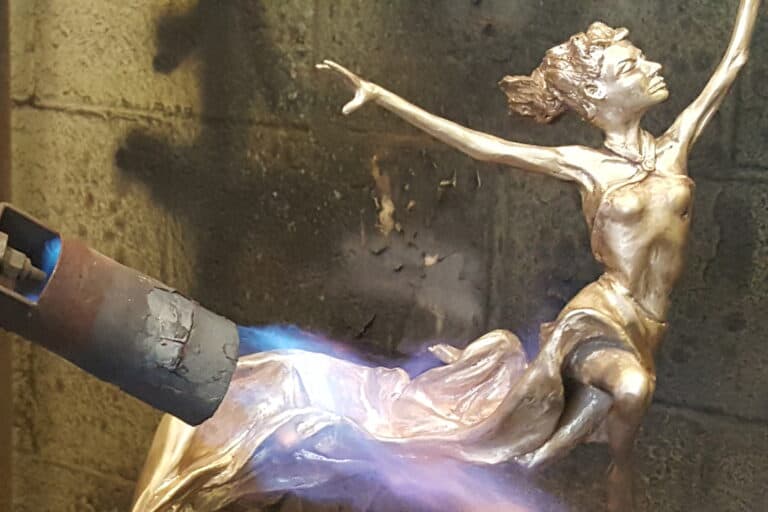 Laura Teste Bronze Contemporary Sculpture Saw Lightning