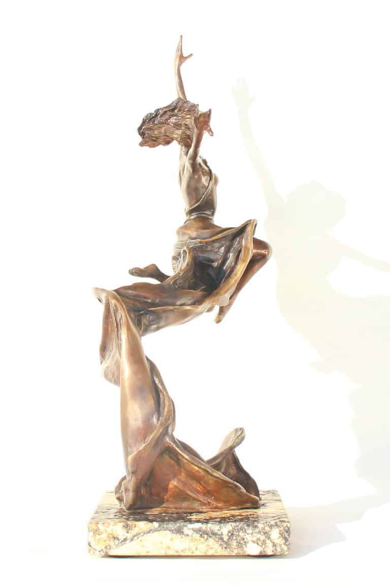 Laura Teste Bronze Contemporary Sculpture Saw Lightning