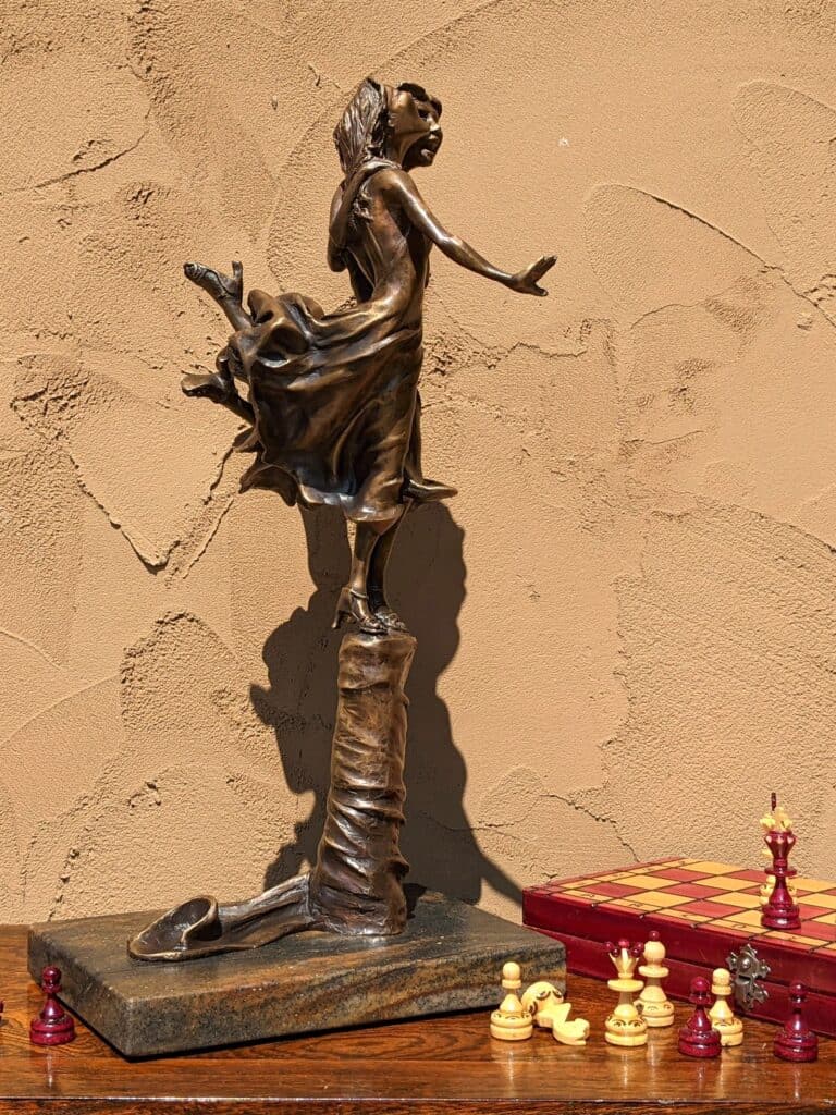 Laura Teste Contemporary Bronze Sculpture tIED IN kNOTS