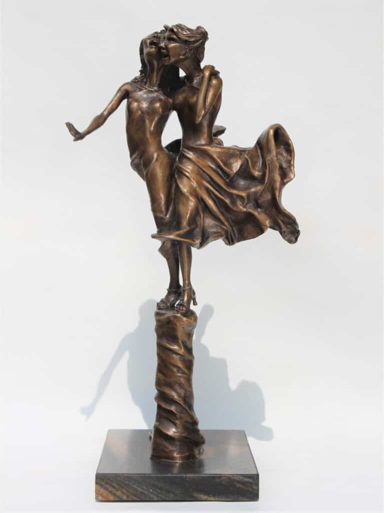 Laura Teste Contemporary Bronze Sculpture tIED IN kNOTS