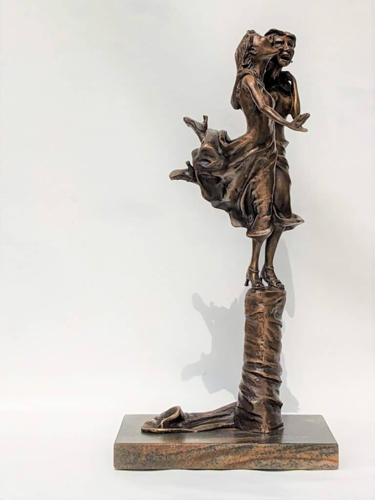 Laura Teste Contemporary Bronze Sculpture tIED IN kNOTS
