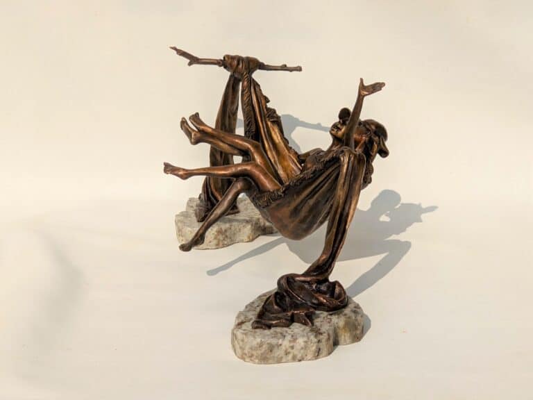 Laura Teste Contemporary Bronze Sculpture The HAMMOCK