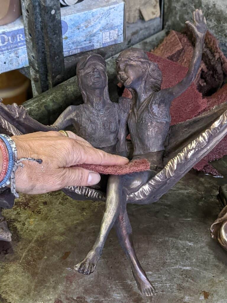 Laura Teste Contemporary Bronze Sculpture The HAMMOCK