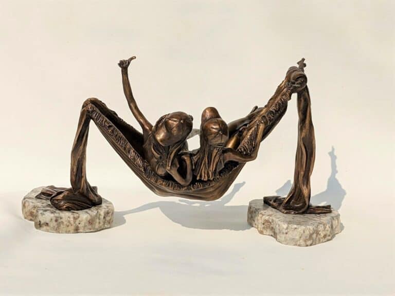 Laura Teste Contemporary Bronze Sculpture The HAMMOCK
