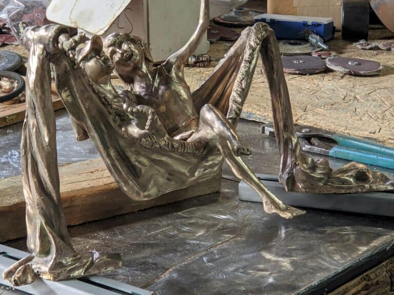 Laura Teste Contemporary Bronze Sculpture The HAMMOCK