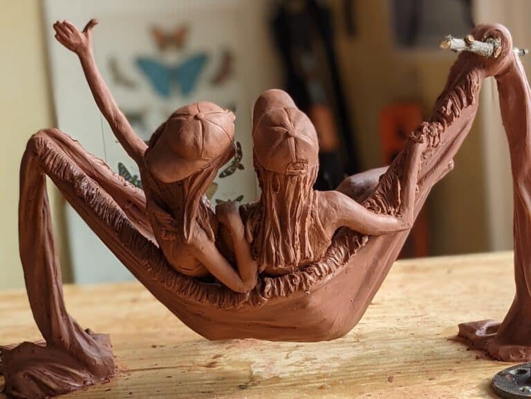 Laura Teste Contemporary Bronze Sculpture The HAMMOCK