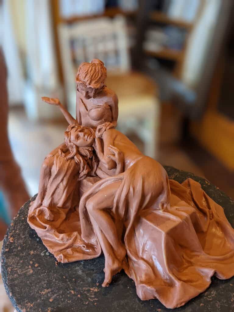 Laura Teste Contemporary Bronze Sculpture Heart to Heart