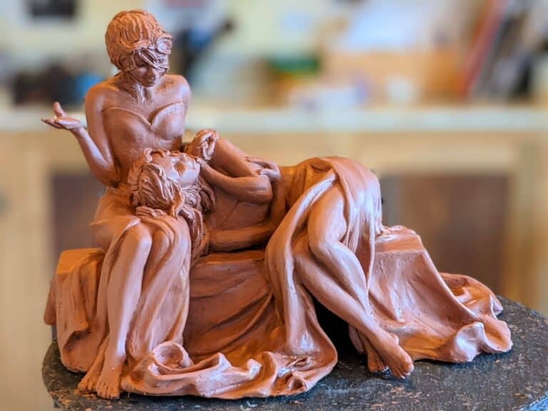 Laura Teste Contemporary Bronze Sculpture Heart to Heart