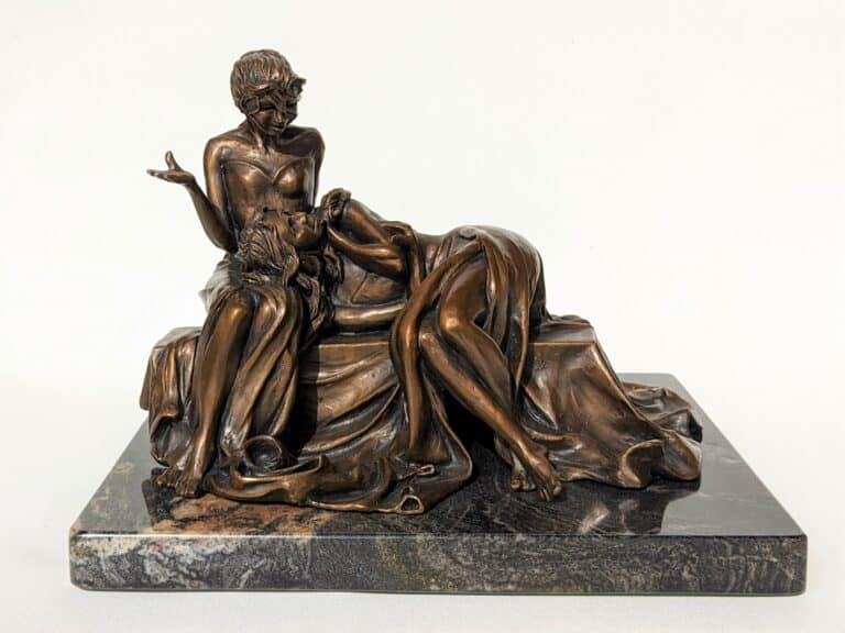 Laura Teste Contemporary Bronze Sculpture Heart to Heart