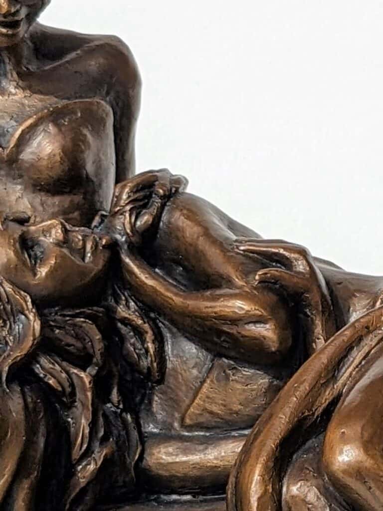 Laura Teste Contemporary Bronze Sculpture Heart to Heart