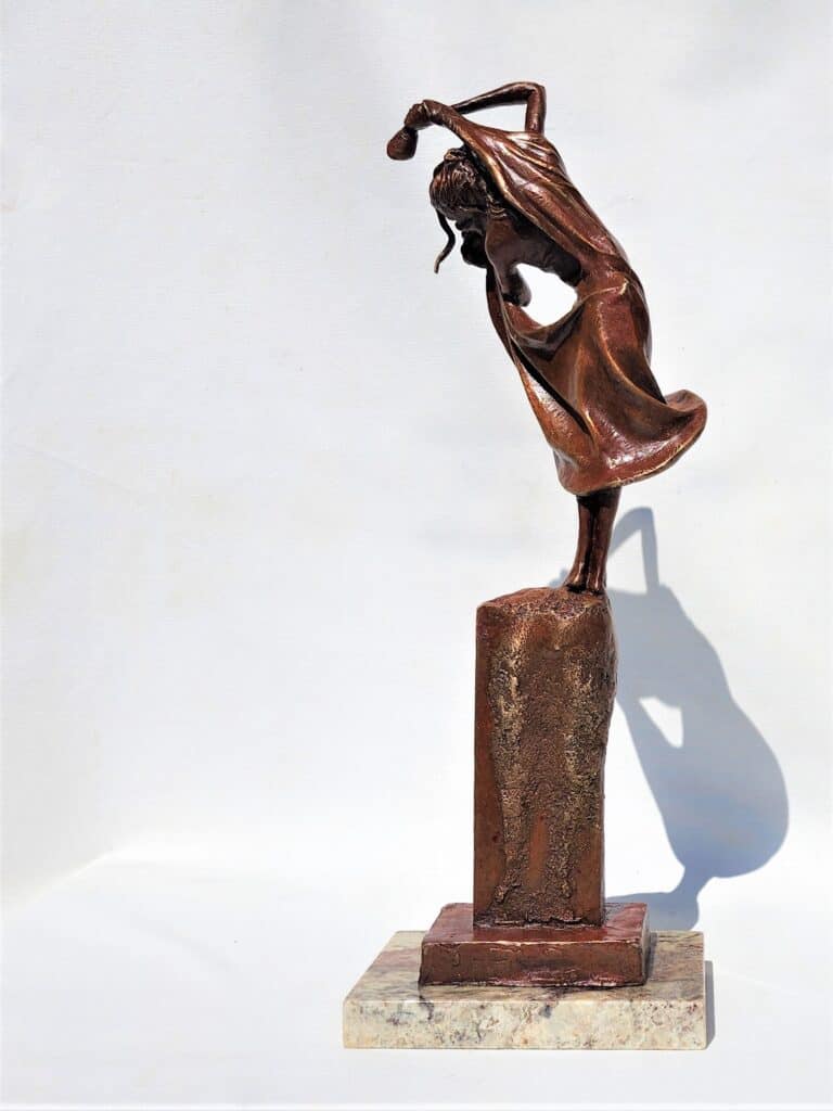 Laura Teste Contemporary Bronze Sculpture Sea Cliff Sea Sisters