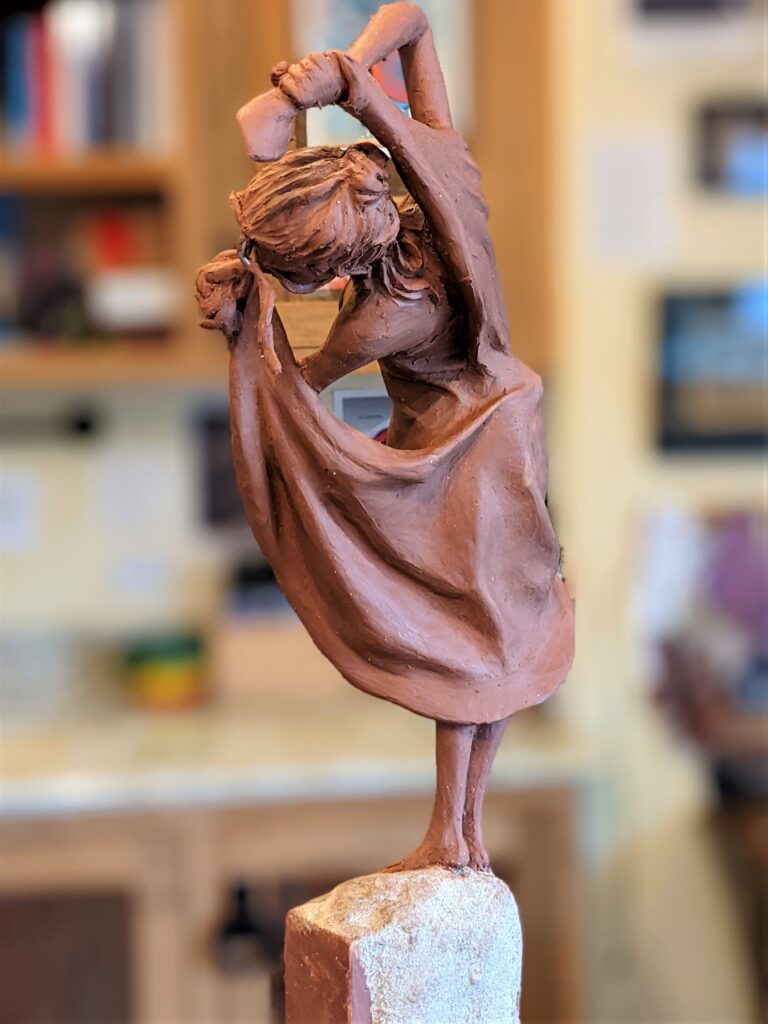 Laura Teste Contemporary Bronze Sculpture Sea Cliff Sea Sisters