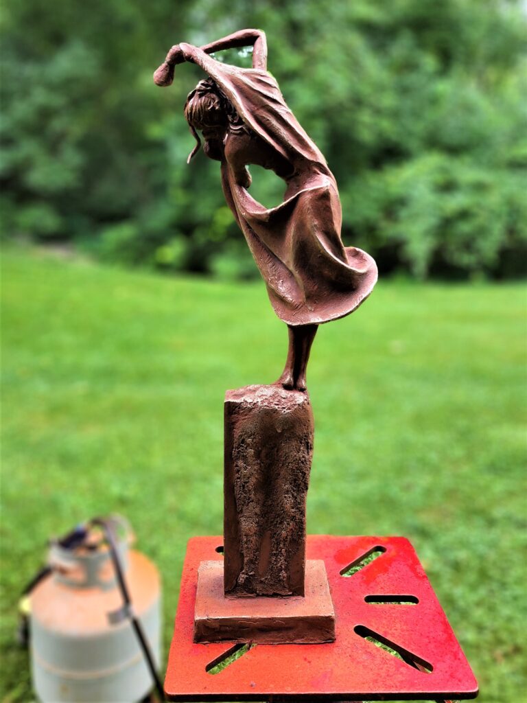 Laura Teste Contemporary Bronze Sculpture Sea Cliff Sea Sisters