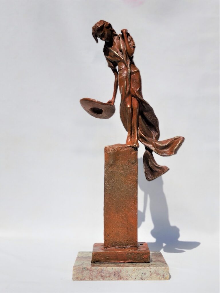 Laura Teste Contemporary Bronze Sculpture Sea Wind Sea Sisters
