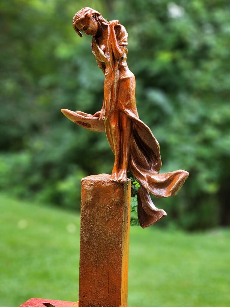 Laura Teste Contemporary Bronze Sculpture Sea Wind Sea Sisters