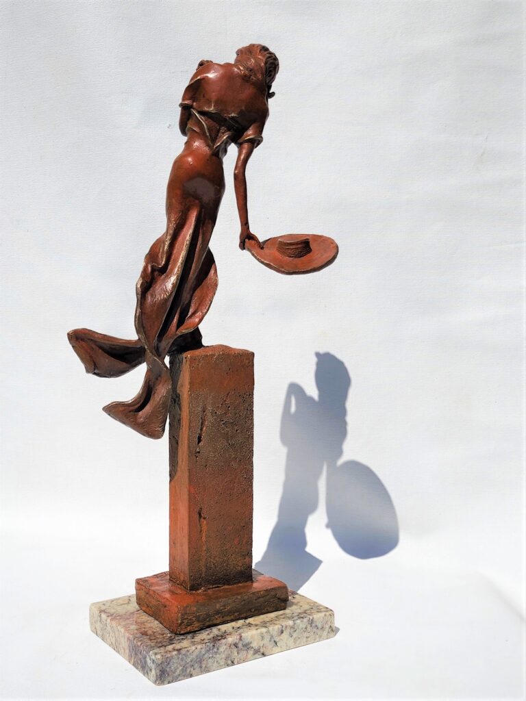 Laura Teste Contemporary Bronze Sculpture Sea Wind Sea Sisters