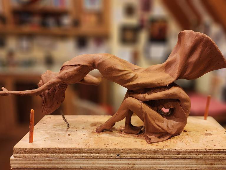 Laura Teste Contemporary Bronze Figurative Pas de Deux