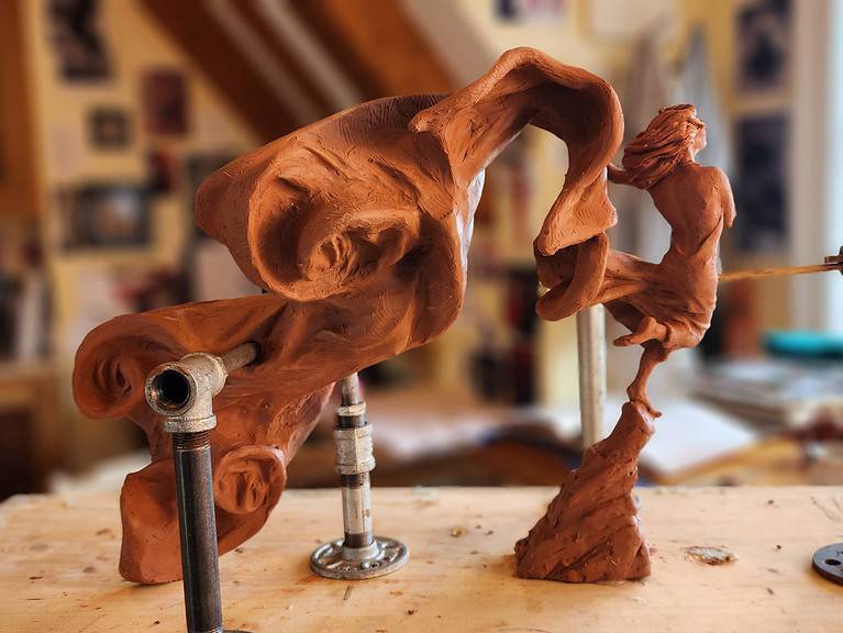 Laura Teste Bronze Contemporary Sculpture Aria pf Poets Time Series