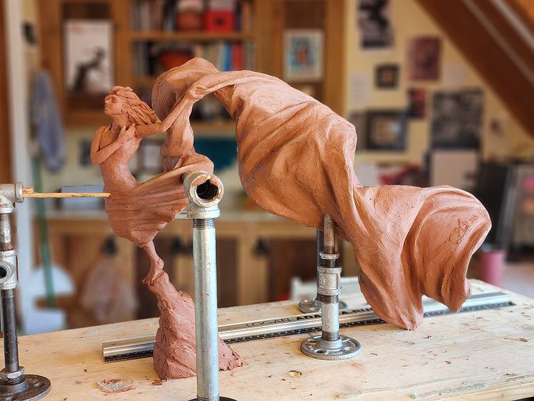 Laura Teste Bronze Contemporary Sculpture Aria pf Poets Time Series