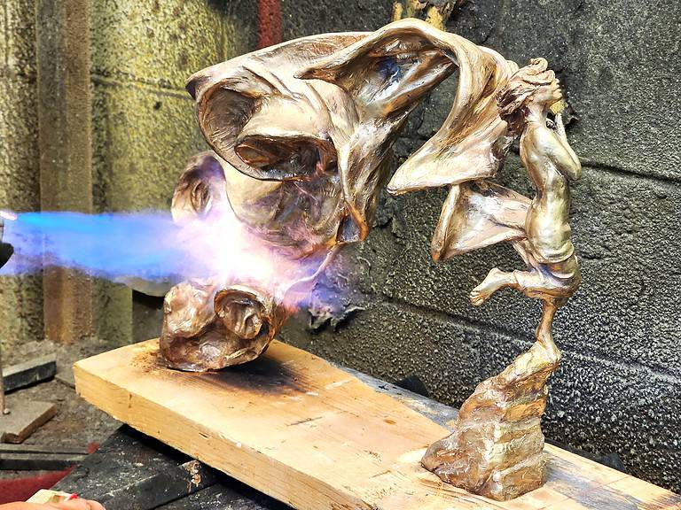 Laura Teste Bronze Contemporary Sculpture Aria pf Poets Time Series