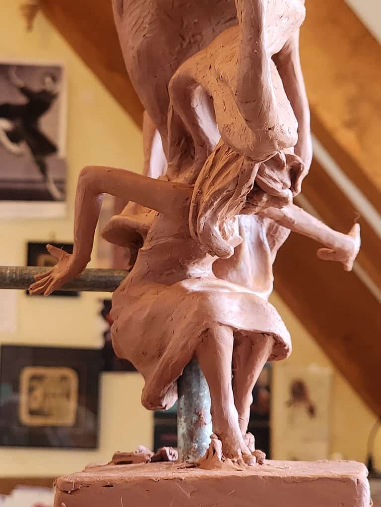 Laura Teste Contemporary Bronze Sculpture Touch and Go