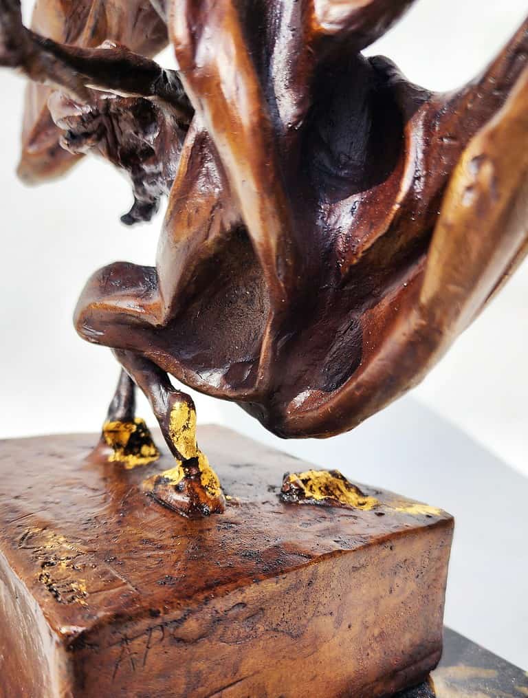 Laura Teste Contemporary Bronze Sculpture Touch and Go