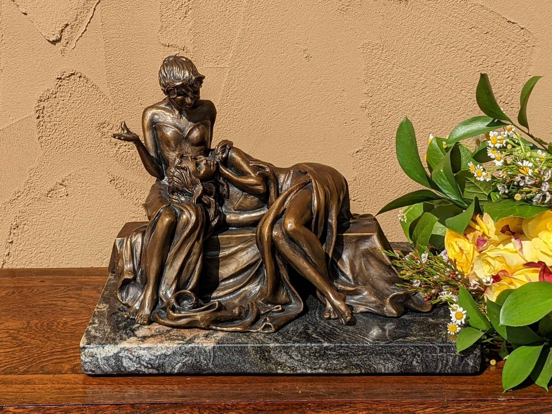 beautiful elegant bronze dancer girl woman female figurative sculpture art like MacDonald or Bradley