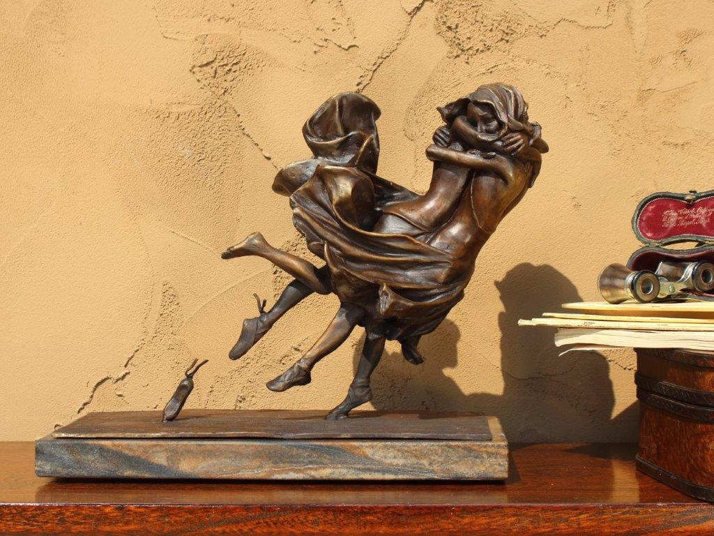 beautiful elegant bronze dancer girl woman female figurative sculpture art like MacDonald or Bradley