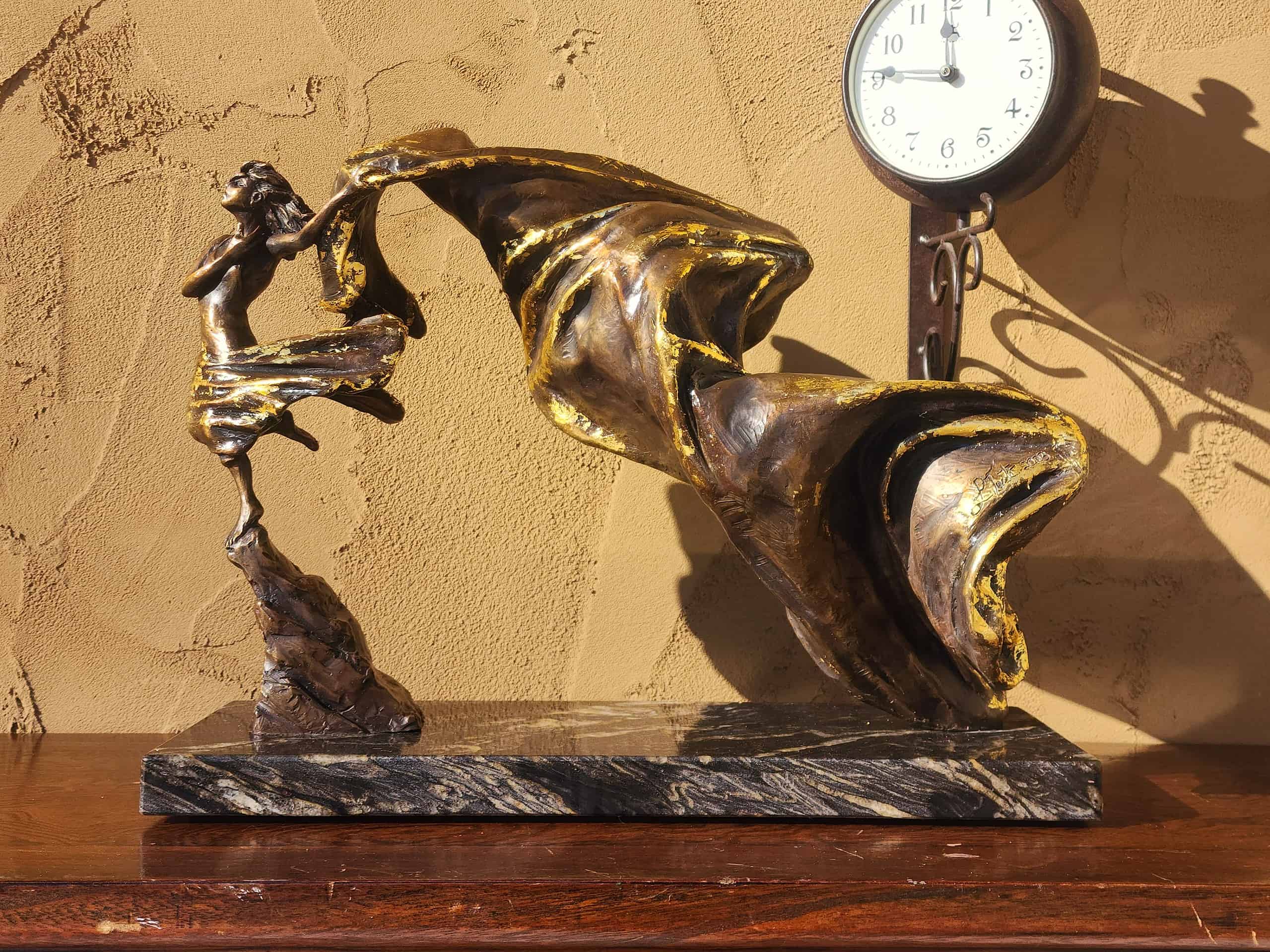 beautiful elegant bronze dancer girl woman female figurative sculpture art like MacDonald or Bradley