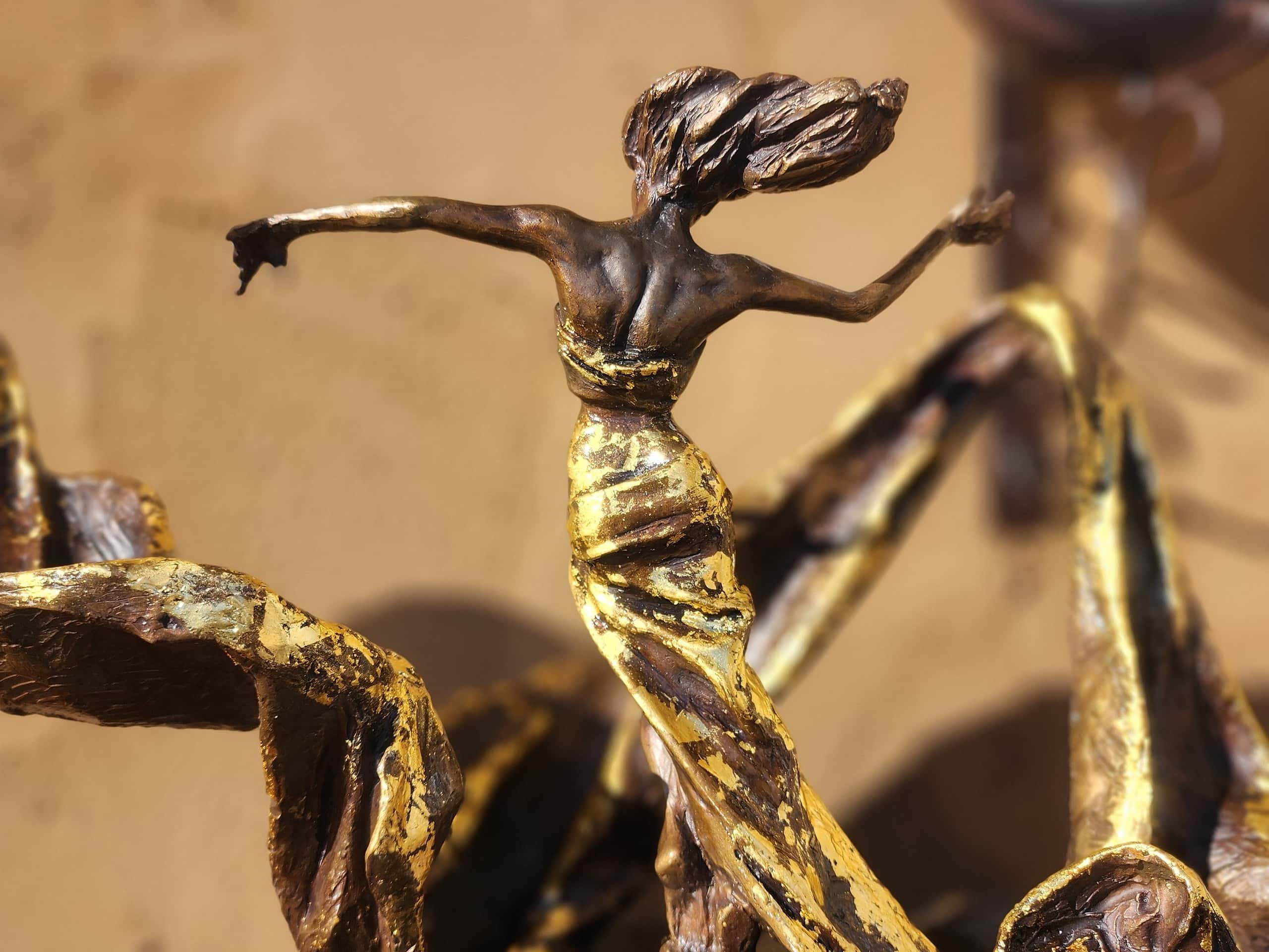 beautiful elegant bronze dancer girl woman female figurative sculpture art like MacDonald or Bradley