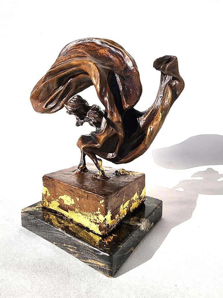 Laura Teste Contemporary Bronze Sculpture Touch and Go
