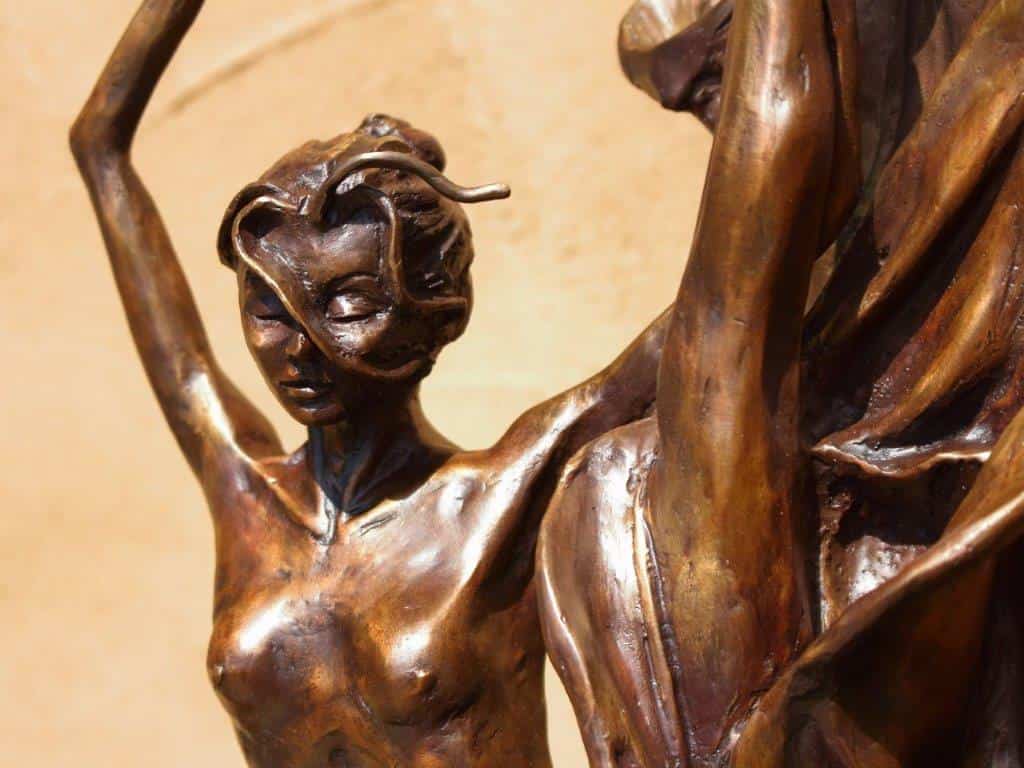 beautiful elegant bronze dancer girl woman female figurative sculpture art like MacDonald or Bradley