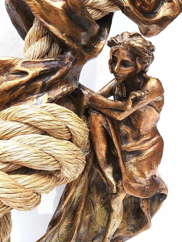 Laura Teste Bronze Sculpture Saving Venice Figurative