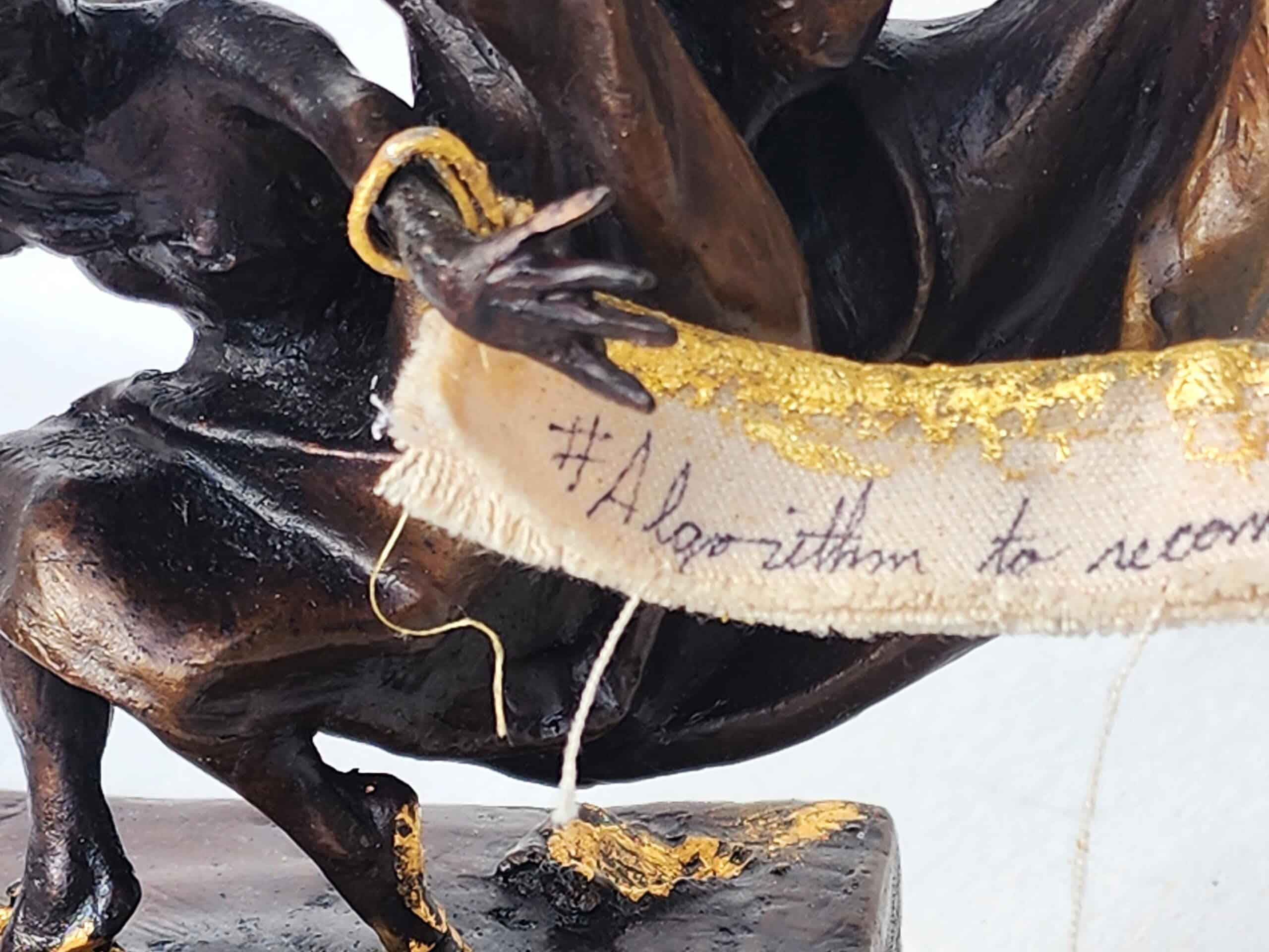 in the digital age, gold footprints, python code for posts, gold handcuffs,identity