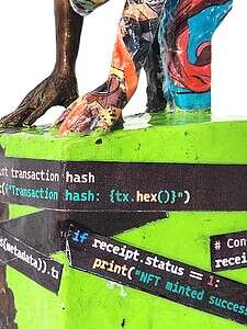 Bronze in the Digital Age, Identity, NFT, python code in art