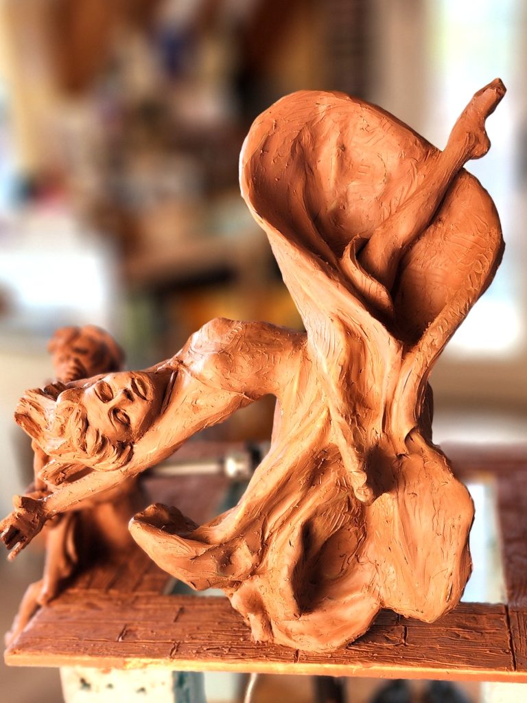 Laura Teste Bronze Contemporary Sculpture Against All Odds