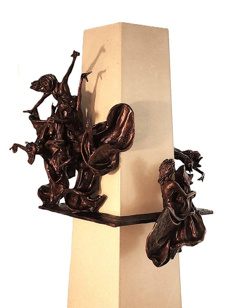 Laura Teste Bronze Contemporary Sculpture Against All Odds