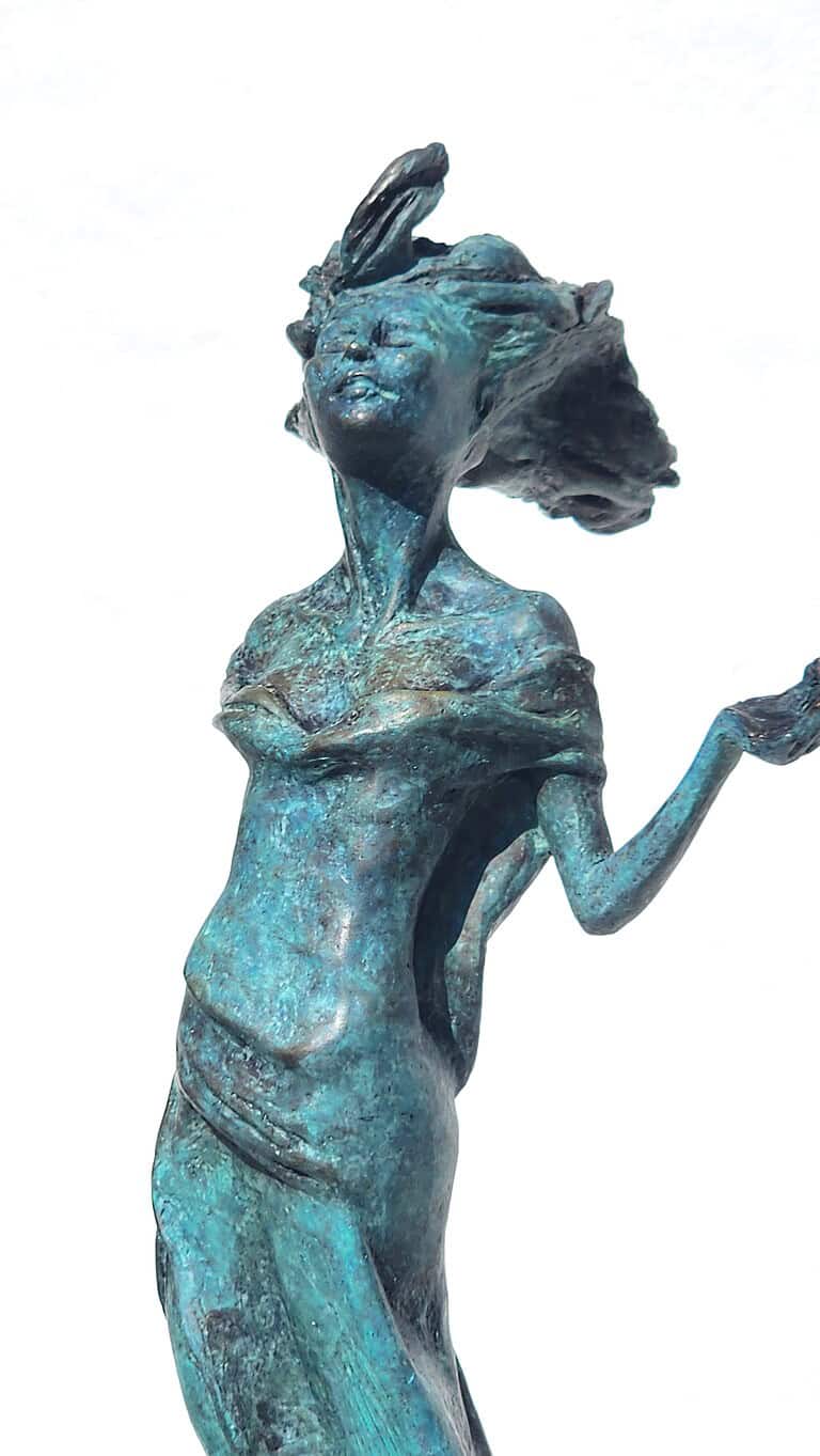 Laura Teste Bronze Sculpture Life Size Outdoor Garden One Wild Precious Life