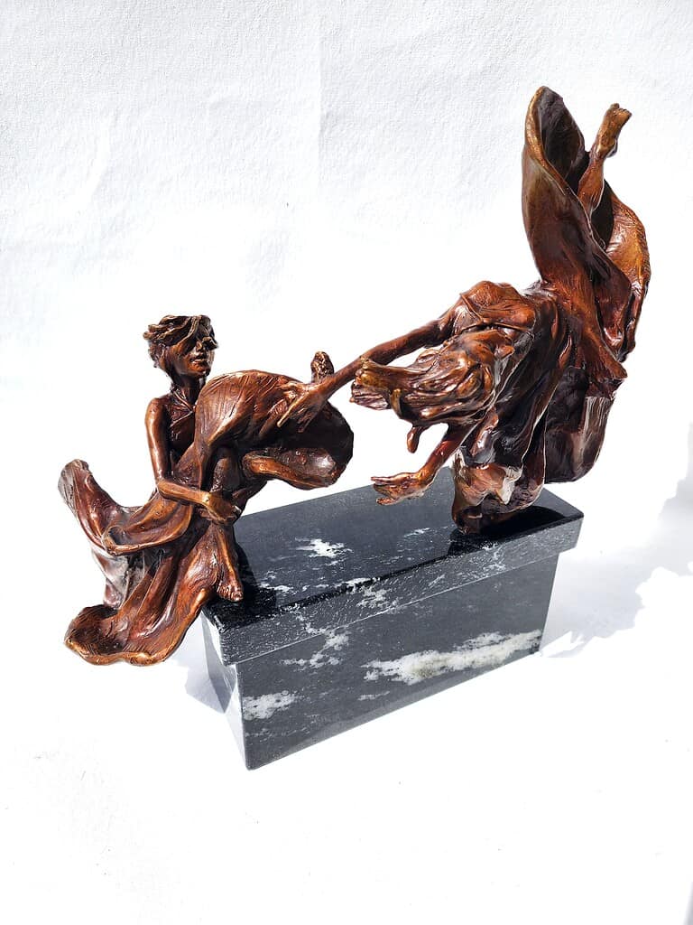 Laura Teste Contemporary Bronze Sculpture Two this moment