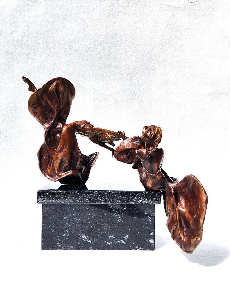 Laura Teste Contemporary Bronze Sculpture Two this moment